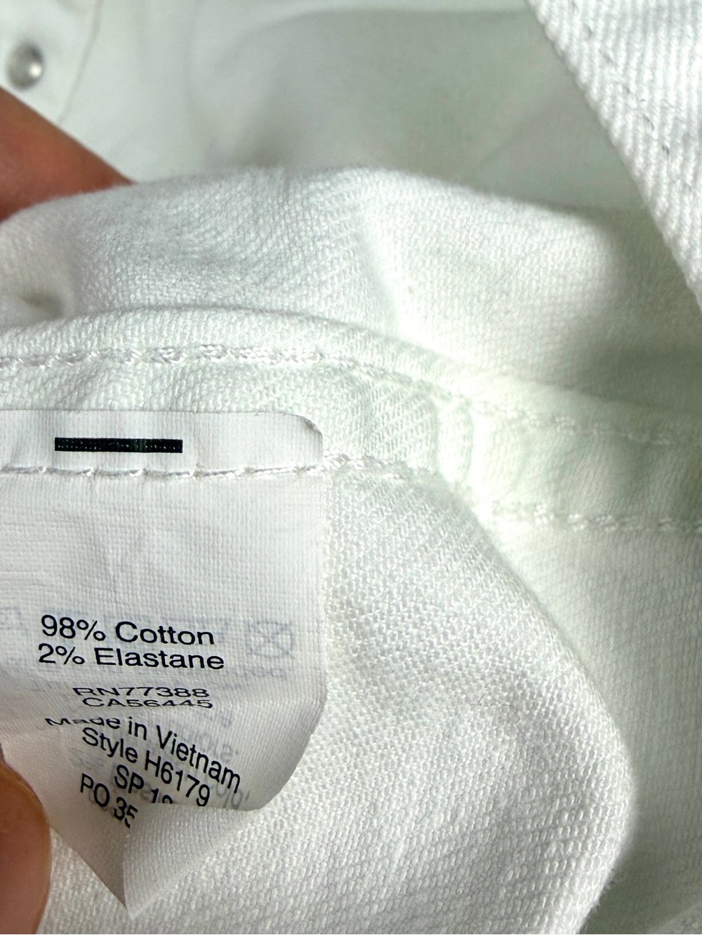 J. Crew White Denim Jacket with Silver Buttons Sz S - Picture 5 of 8